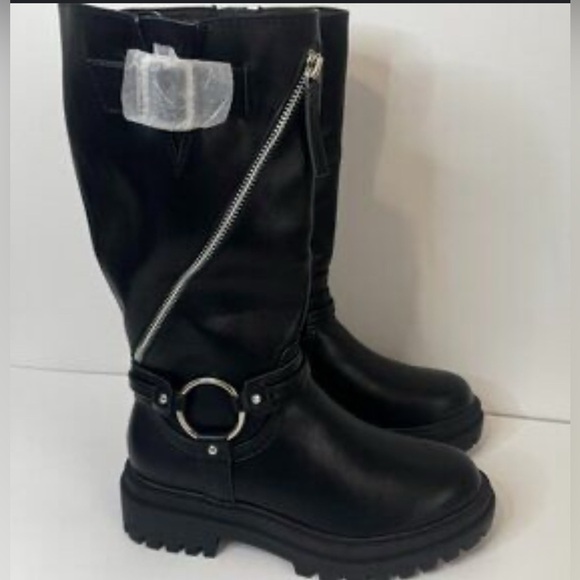 IDIFU Black Riding Boots With 2 In Platform Size 8.5 New in Box (035) - Picture 1 of 4